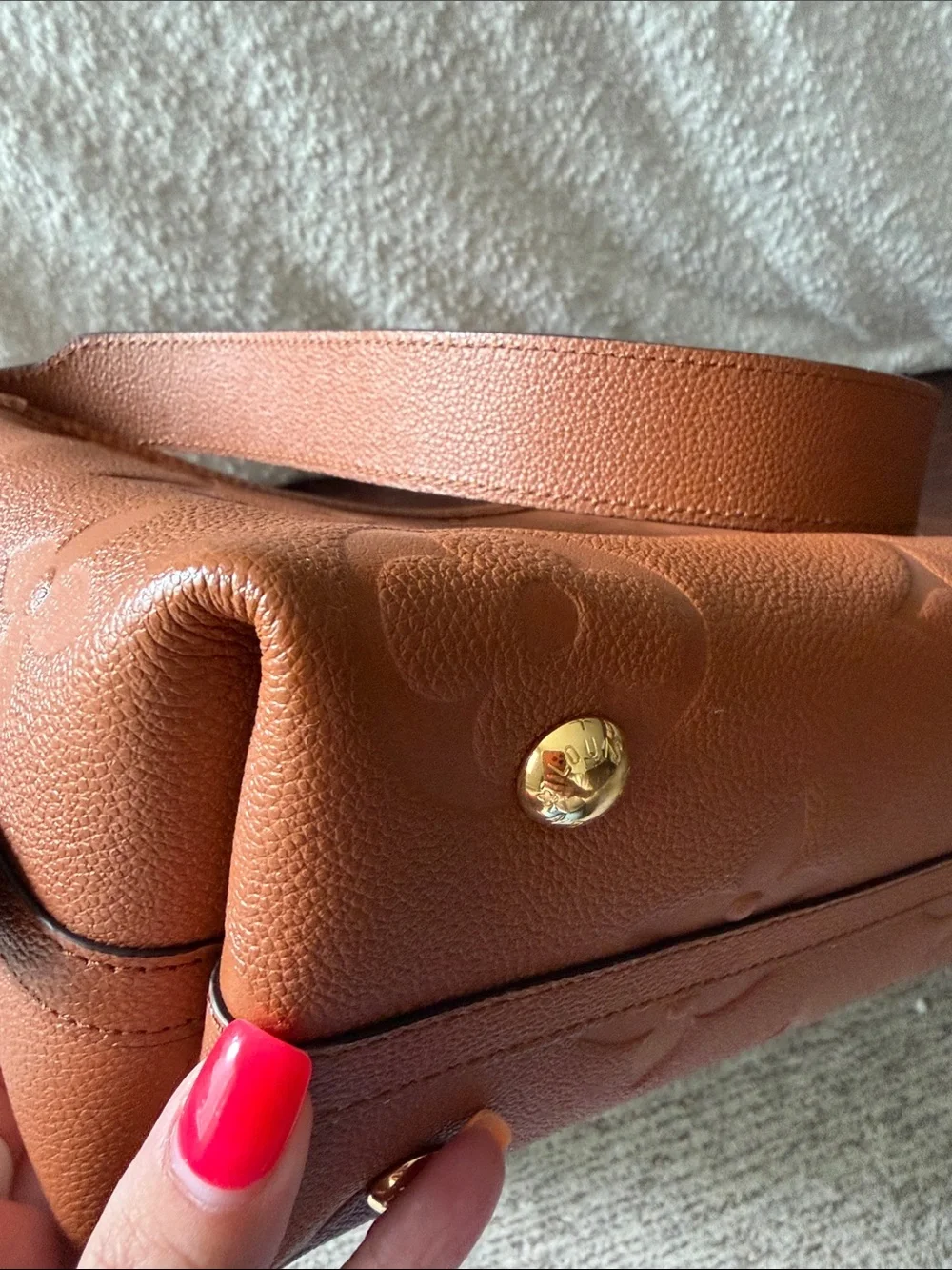 Louis Vuitton Cognac Carry All PM Shoulder Bag
